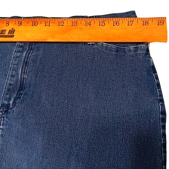 Lee Rider Denim Skirt Straight High Waist Women 14M Altered Fit 35x28 Mid Wash … - Picture 9 of 12